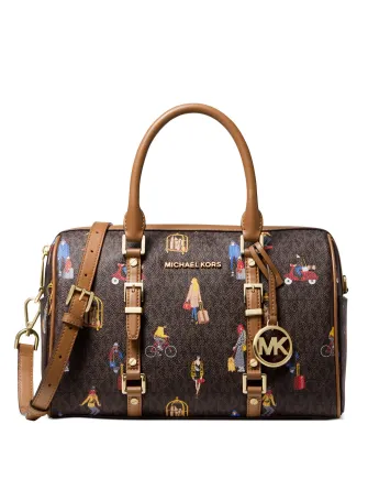 Michael Michael Kors Bedford Travel Leather Small Duffle Satchel Michael Kors Bags