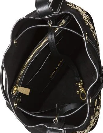 Michael Michael Kors Cary Embellished Bucket Crossbody Michael Kors Bags
