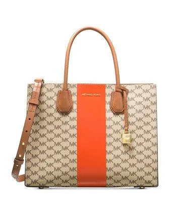 Michael Michael Kors Center Stripe Mercer Large Convertible Tote Michael Kors Bags