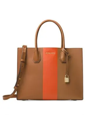 Michael Michael Kors Center Stripe Mercer Large Convertible Tote Michael Kors Bags