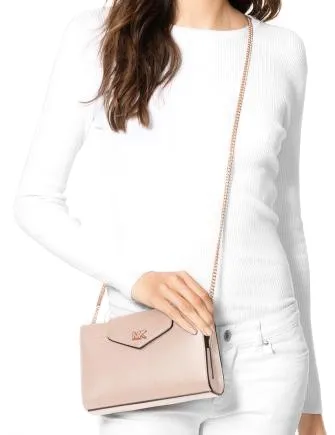 Michael Michael Kors Crossgrain Leather Crossbody Clutch Michael Kors Bags