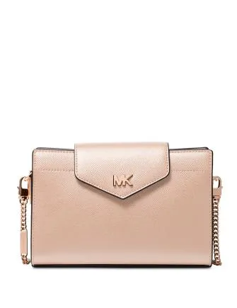 Michael Michael Kors Crossgrain Leather Crossbody Clutch Michael Kors Bags