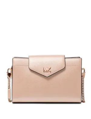 Michael Michael Kors Crossgrain Leather Crossbody Clutch Michael Kors Bags