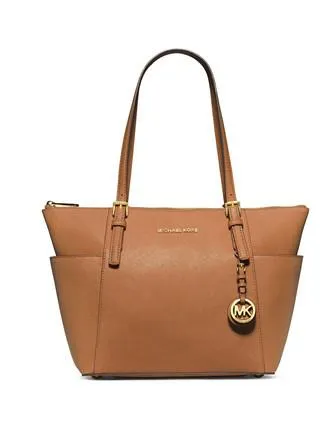 Michael Michael Kors East West Jet Set Saffiano Top Zip Tote Michael Kors Bags