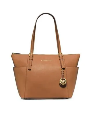 Michael Michael Kors East West Jet Set Saffiano Top Zip Tote Michael Kors Bags