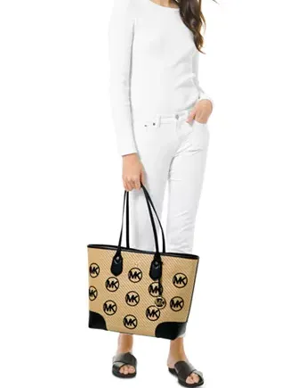 Michael Michael Kors Eva Large Woven Logo Tote Michael Kors Bags