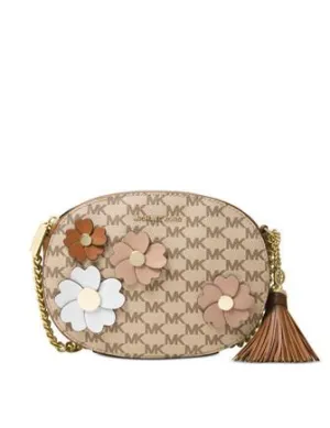 Michael Michael Kors Flora Applique Ginny Medium Messenger Michael Kors Bags