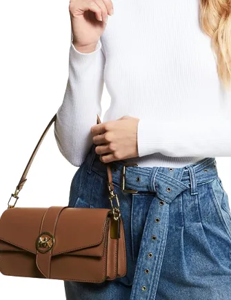 Michael Michael Kors Greenwich Medium Saffiano Leather Shoulder Bag Michael Kors Bags