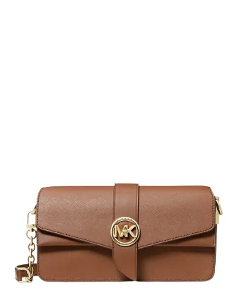 Michael Michael Kors Greenwich Medium Saffiano Leather Shoulder Bag Michael Kors Bags