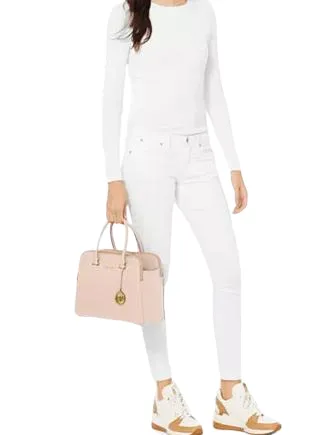 Michael Michael Kors Houston Double Zip Crossgrain Leather Satchel Michael Kors Bags