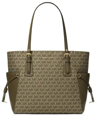 Michael Michael Kors Jacquard Signature Voyager East West Tote Michael Kors Bags