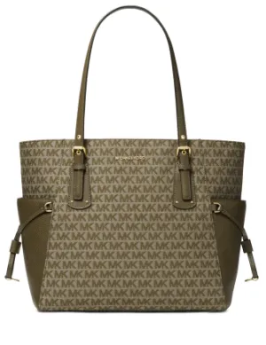Michael Michael Kors Jacquard Signature Voyager East West Tote Michael Kors Bags