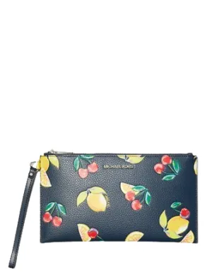 Michael Michael Kors Jet Set Travel Large Sequined Fruit Print Wristlet Michael Kors Bags