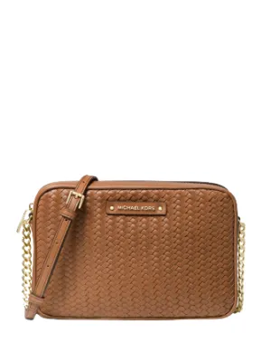 Michael Michael Kors Large East West Woven Leather Crossbody Michael Kors Bags
