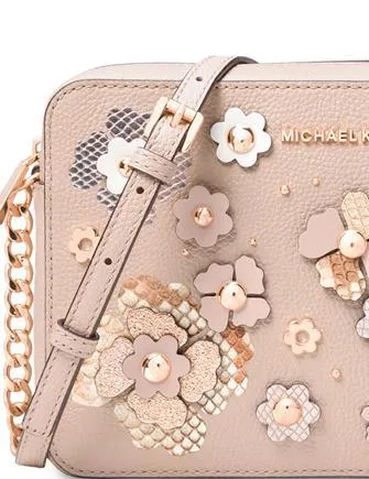 Michael Michael Kors Large Jet Set Floral Embellished Crossbody Michael Kors Bags