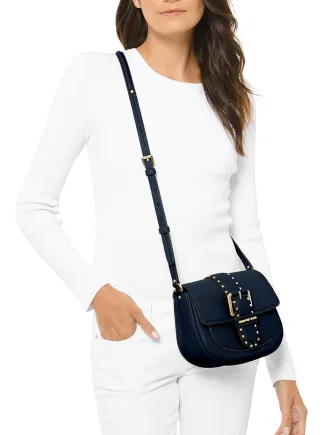 Michael Michael Kors Lillian Buckle Leather Small Crossbody Bag Michael Kors Bags