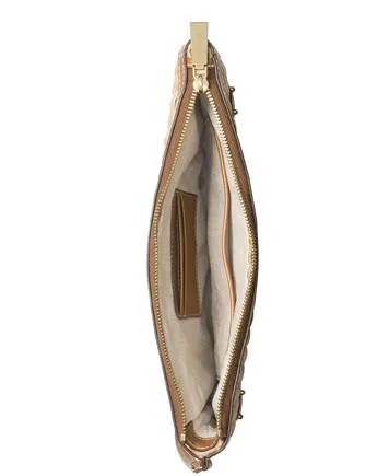 Michael Michael Kors Malibu Straw Zip Clutch Michael Kors Bags