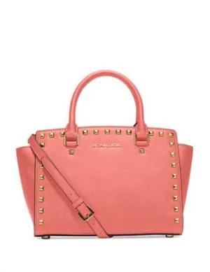 Michael Michael Kors Medium Selma Studded Saffiano Satchel Michael Kors Bags