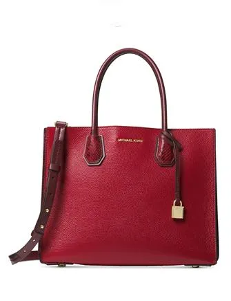 Michael Michael Kors Mercer Lizard Embossed Accordion Tote Michael Kors Bags