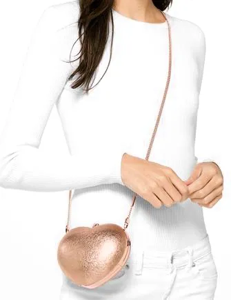 Michael Michael Kors Pearlized Small Heart Box Clutch Michael Kors Bags