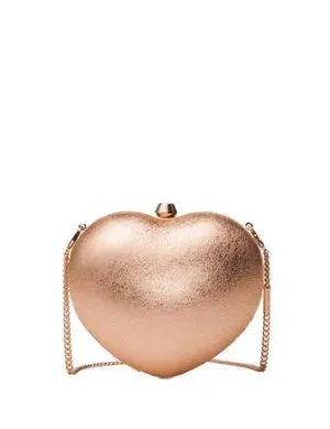 Michael Michael Kors Pearlized Small Heart Box Clutch Michael Kors Bags