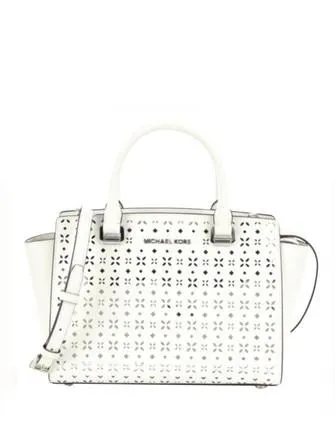 Michael Michael Kors Perforated Floral Medium Selma Satchel Michael Kors Bags
