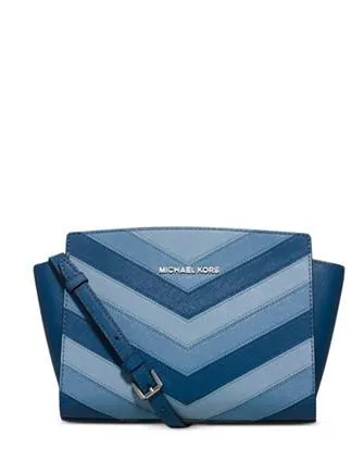 Michael Michael Kors Selma Chevron Medium Messenger Michael Kors Bags