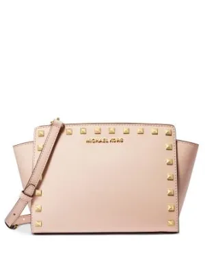 Michael Michael Kors Selma Medium Studded Saffiano Messenger Michael Kors Bags