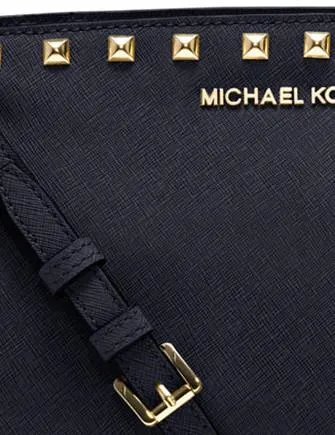 Michael Michael Kors Selma Medium Studded Saffiano Messenger Michael Kors Bags