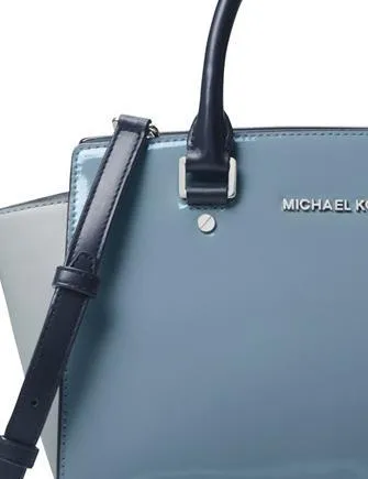 Michael Michael Kors Selma Medium Top Zip Patent Leather Satchel Michael Kors Bags