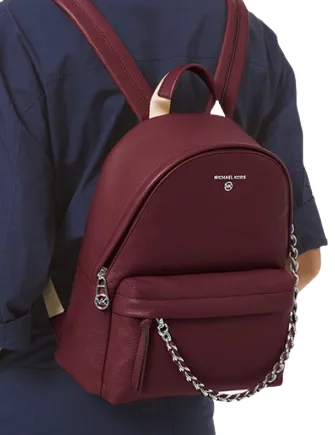 Michael Michael Kors Slater Medium Pebbled Leather Backpack Michael Kors Bags