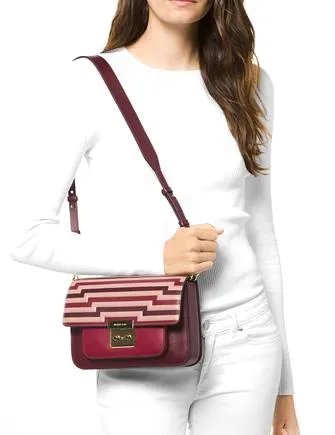 Michael Michael Kors Sloan Editor Geometric Leather Shoulder Bag Michael Kors Bags