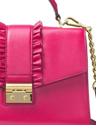 Michael Michael Kors Sloan Medium Ruffle Top Handle Satchel Michael Kors Bags