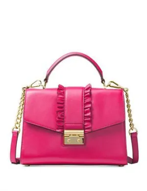 Michael Michael Kors Sloan Medium Ruffle Top Handle Satchel Michael Kors Bags