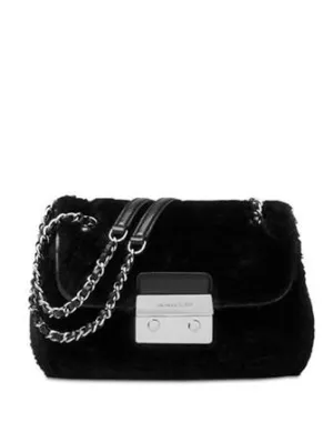 Michael Michael Kors Sloan Shearling Small Chain Shoulder Bag Michael Kors Bags