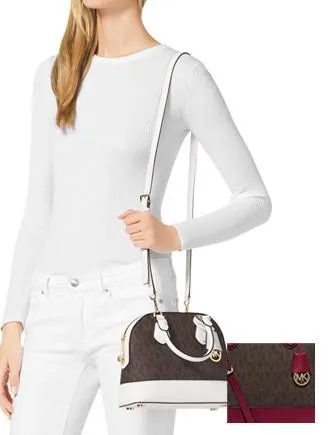 Michael Michael Kors Smythe Small Signature Dome Satchel Michael Kors Bags