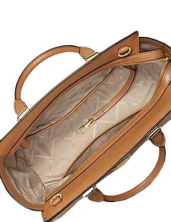Michael Michael Kors Sylvia Medium Crossgrain Leather Satchel Michael Kors Bags