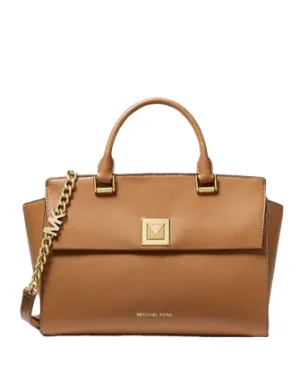 Michael Michael Kors Sylvia Medium Crossgrain Leather Satchel Michael Kors Bags