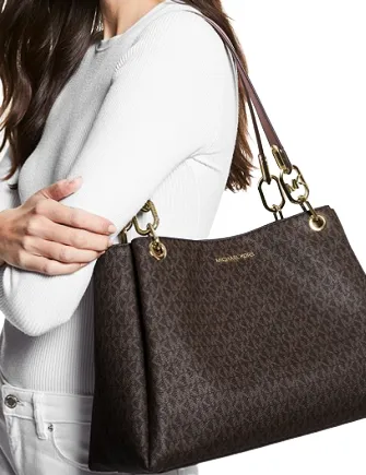 Michael Michael Kors Trisha Large Logo Shoulder Bag Michael Kors Bags