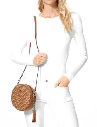 Michael Michael Kors Woven Chevron Canteen Bag Michael Kors Bags