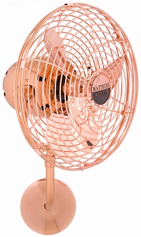 Michelle Parede 19"Wall Fan Polished Copper quiet small fans for desk or nightstand