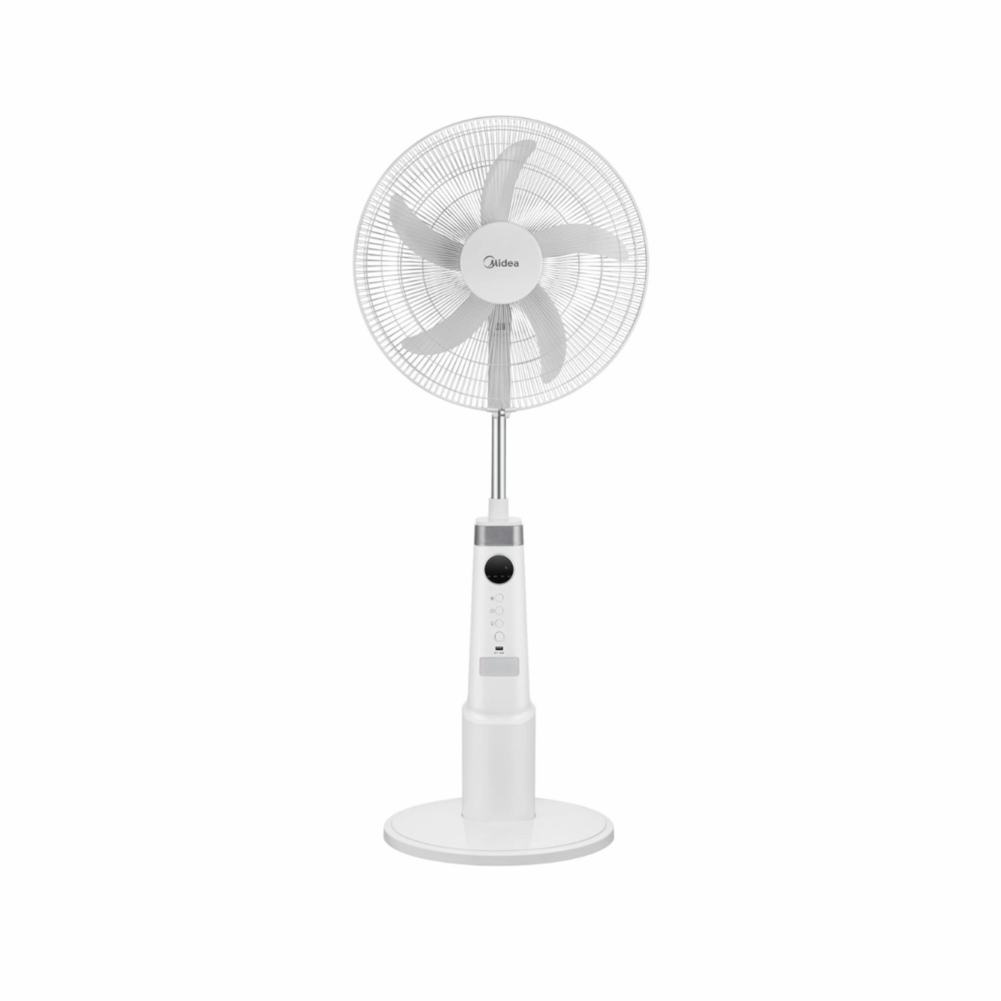 Midea Battery Rechargeable Stand Fan White