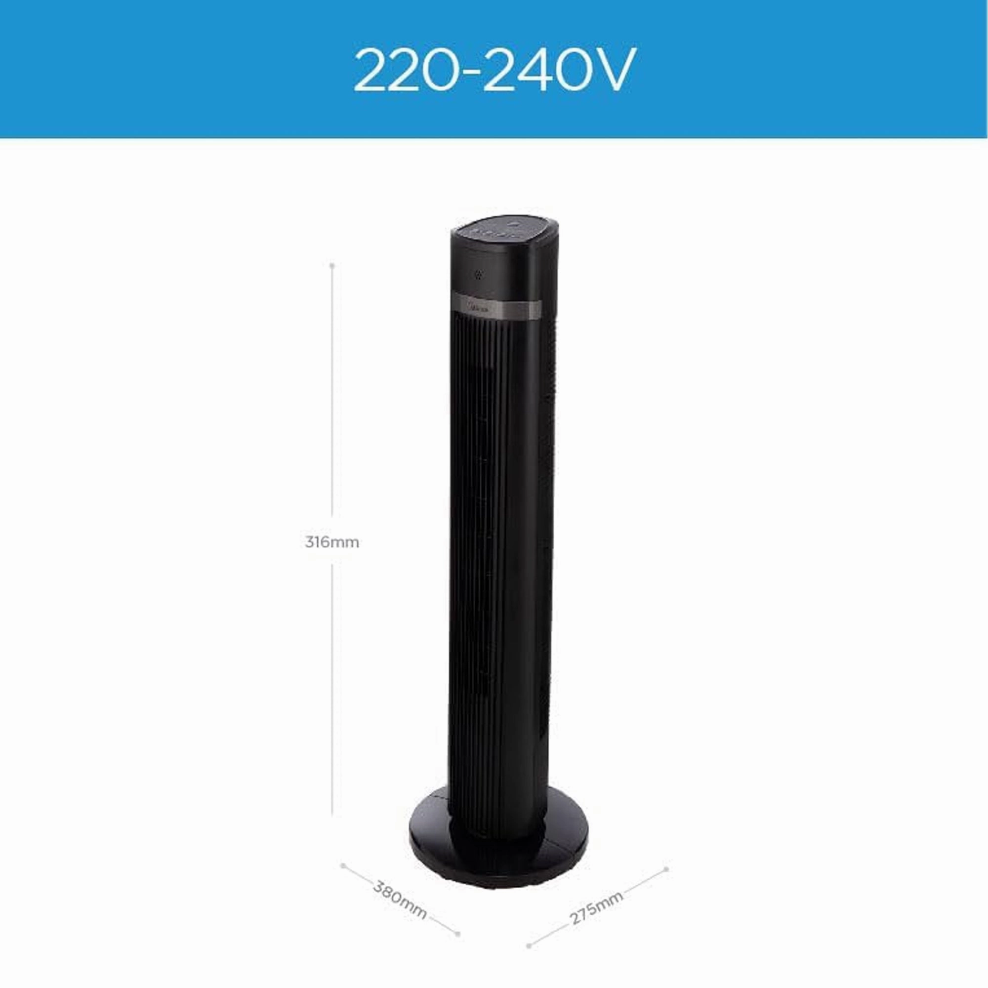 Midea Tower Stand Fan Black
