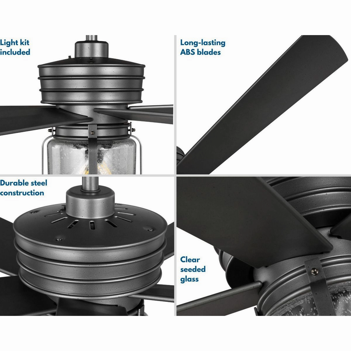Midvale 56"Ceiling Fan Blistered Iron