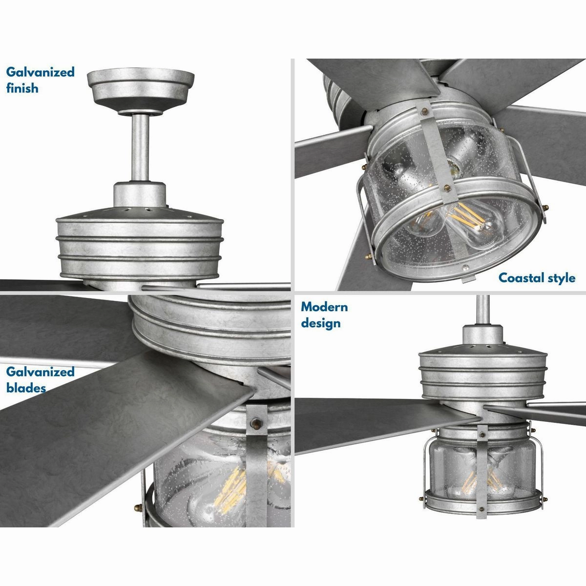 Midvale 56"Ceiling Fan Galvanized