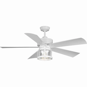 Midvale 56"Ceiling Fan Satin White compact medium fans for desks and counters