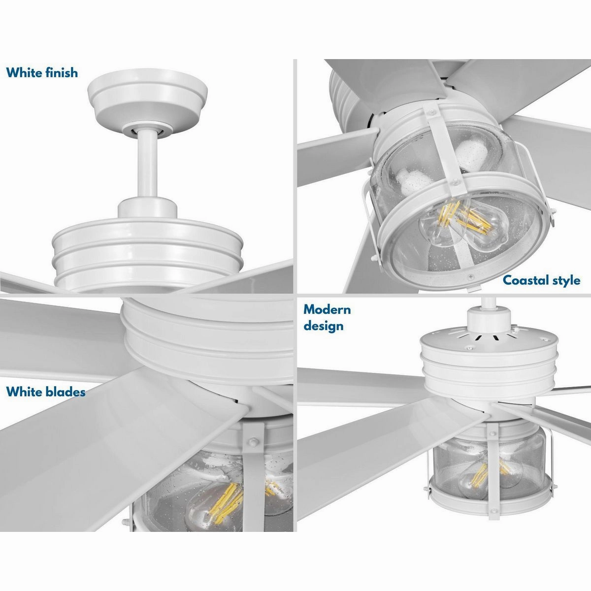 Midvale 56"Ceiling Fan Satin White