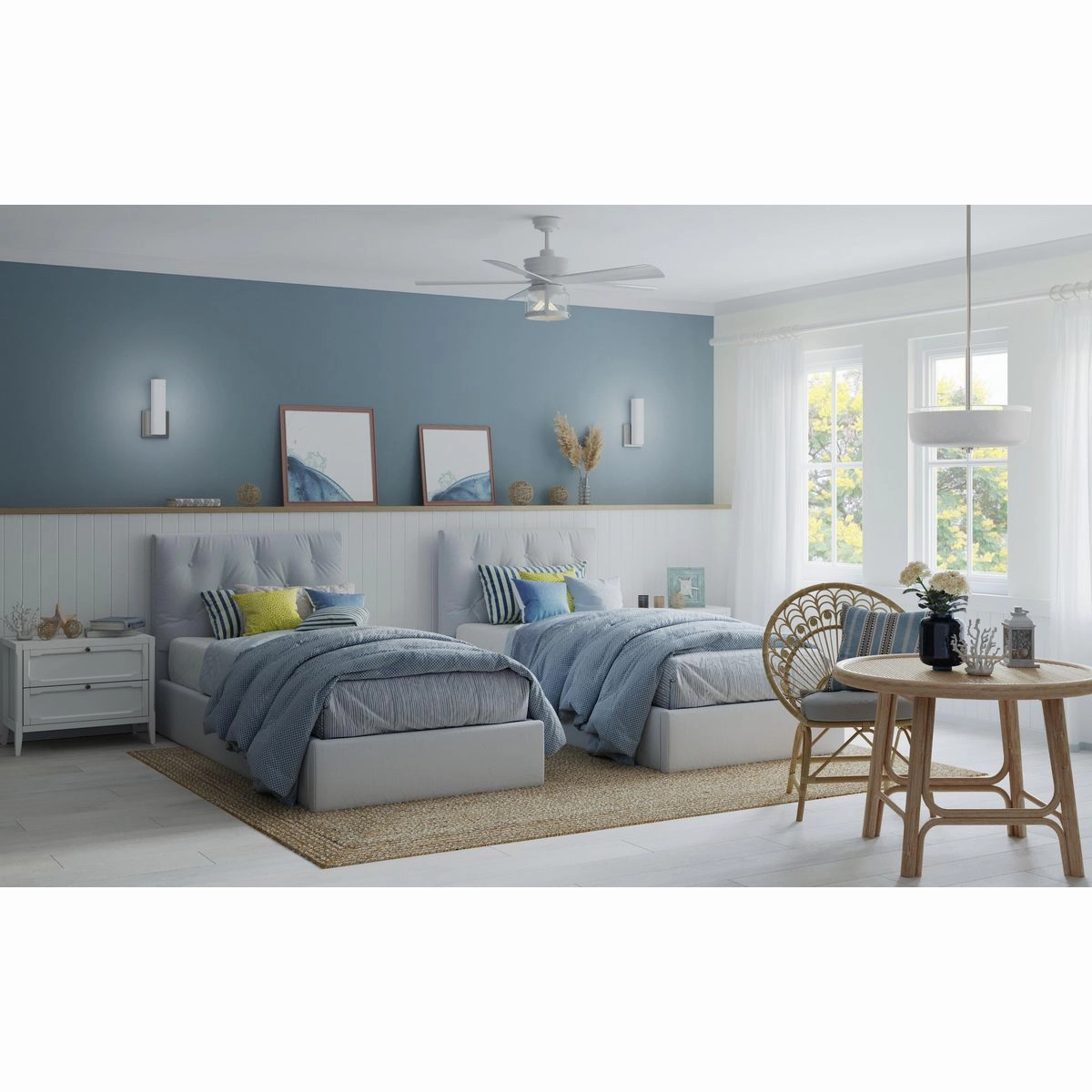 Midvale 56"Ceiling Fan Satin White