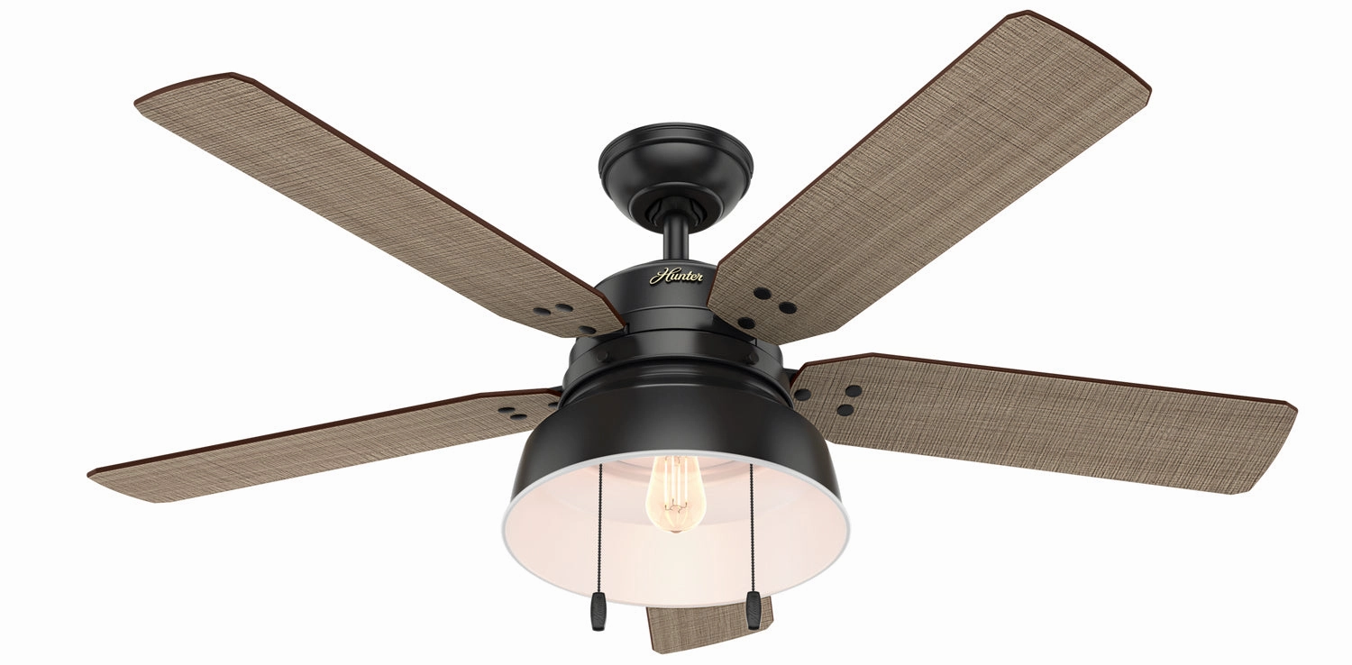Mill Valley 52"Ceiling Fan Matte Black portable medium fans with handle design
