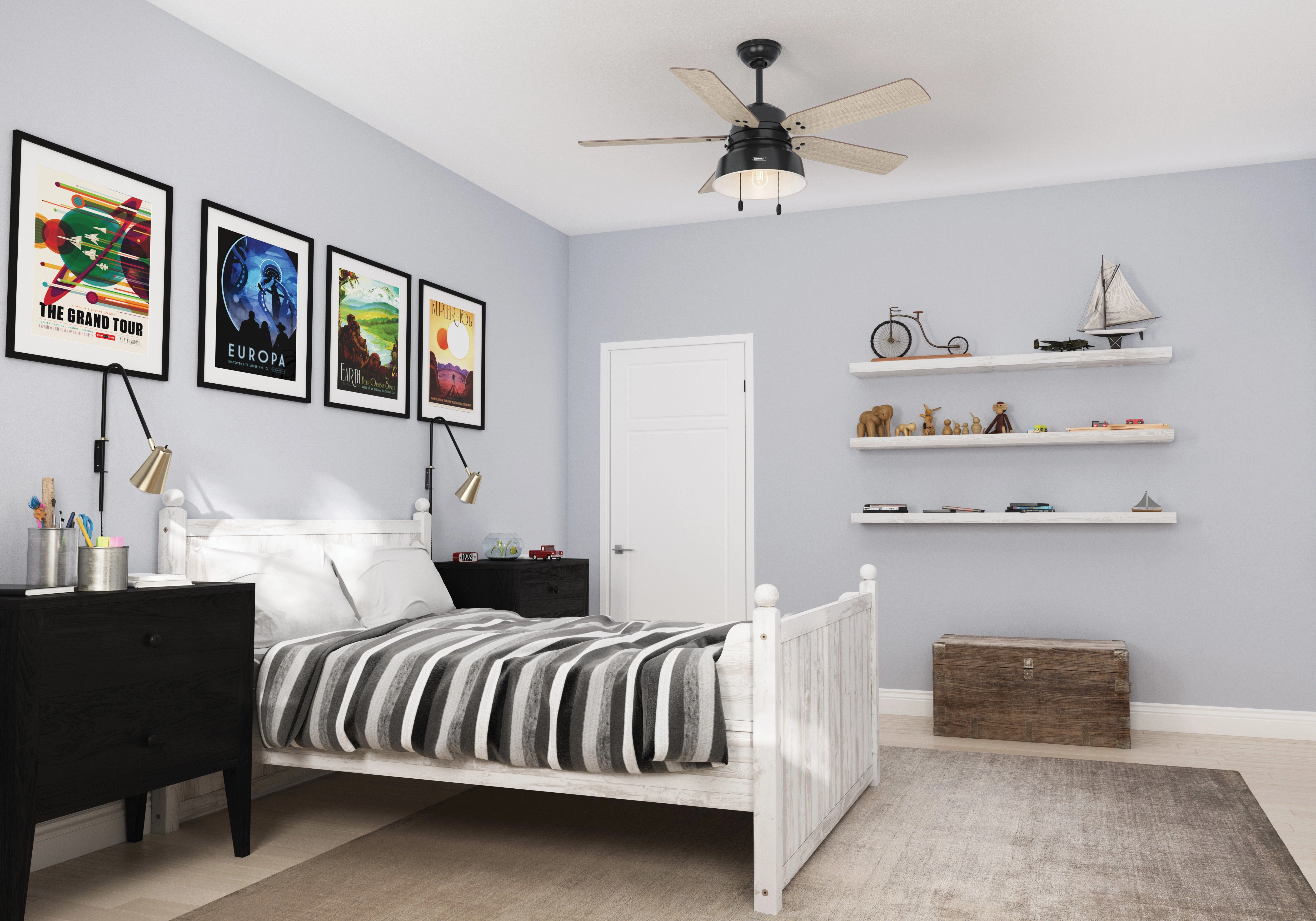 Mill Valley 52"Ceiling Fan Matte Black